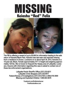 Keiosha Felix Missing Flyer