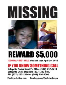 Keiosha Felix Reward Flyer